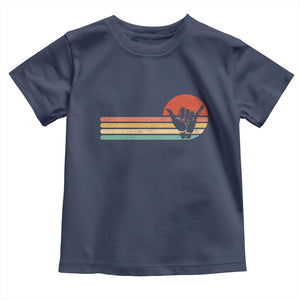Shaka Hand Toddler T Shirt Retro Vintage Shaka Sign Rasta Hawaii Hawaiian TS10 Navy Print Your Wear