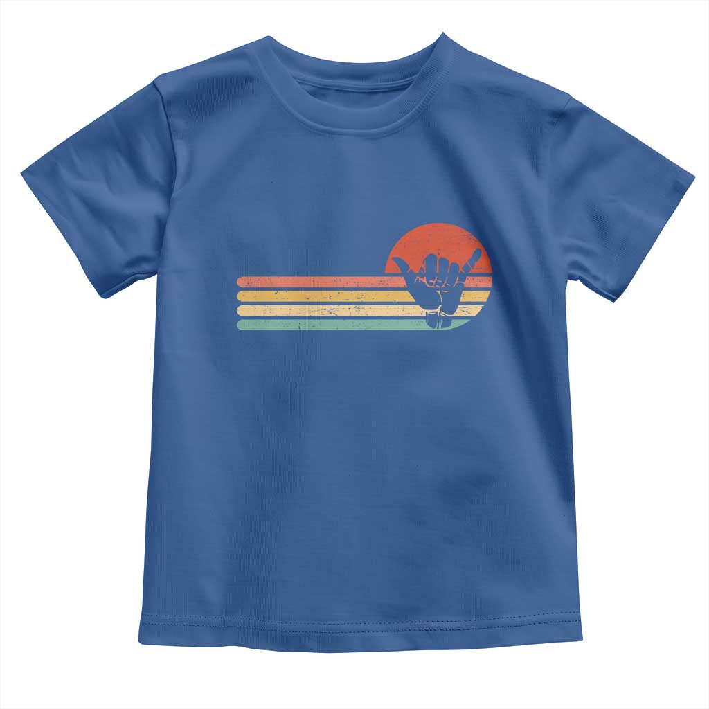 Shaka Hand Toddler T Shirt Retro Vintage Shaka Sign Rasta Hawaii Hawaiian TS10 Royal Blue Print Your Wear