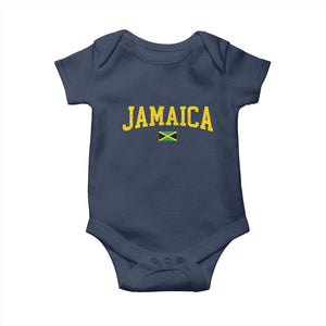 Vintage Jamaica Baby Onesie Retro Jamaican Flag National Pride Vacation TS10 Navy Print Your Wear