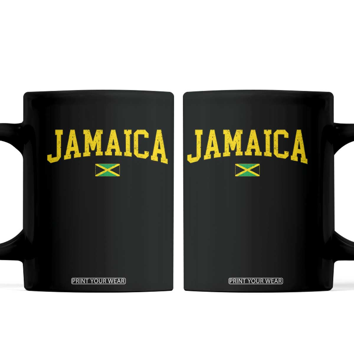 Vintage Jamaica Coffee Mug Retro Jamaican Flag National Pride Vacation TS10 Black Print Your Wear