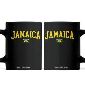 Vintage Jamaica Coffee Mug Retro Jamaican Flag National Pride Vacation TS10 Black Print Your Wear