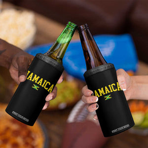 Vintage Jamaica 4 in 1 Can Cooler Tumbler Retro Jamaican Flag National Pride Vacation TS10 Print Your Wear