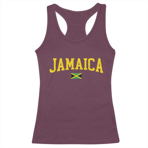 Vintage Jamaica Racerback Tank Top Retro Jamaican Flag National Pride Vacation TS10 Maroon Print Your Wear