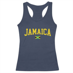 Vintage Jamaica Racerback Tank Top Retro Jamaican Flag National Pride Vacation TS10 Navy Print Your Wear