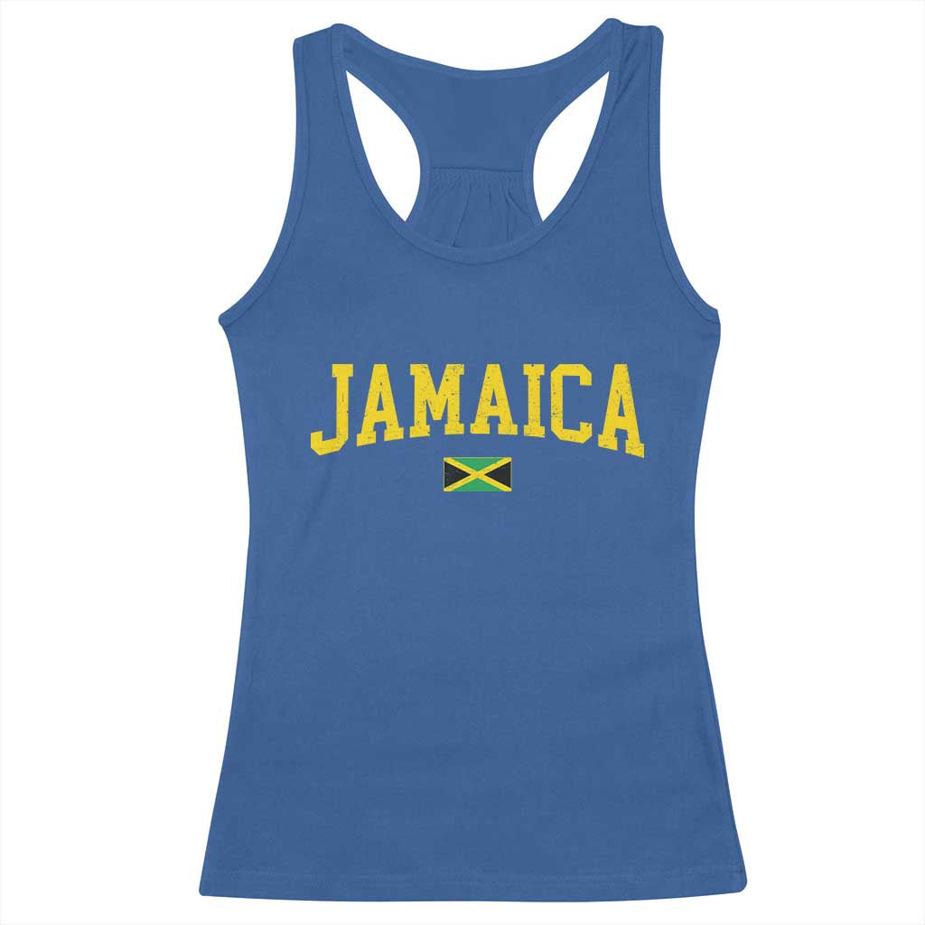 Vintage Jamaica Racerback Tank Top Retro Jamaican Flag National Pride Vacation TS10 Royal Blue Print Your Wear
