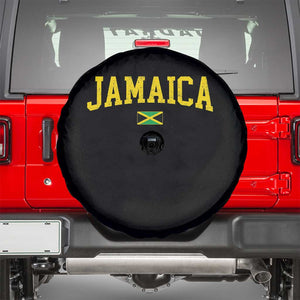Vintage Jamaica Spare Tire Cover Retro Jamaican Flag National Pride Vacation TS10 Black Print Your Wear