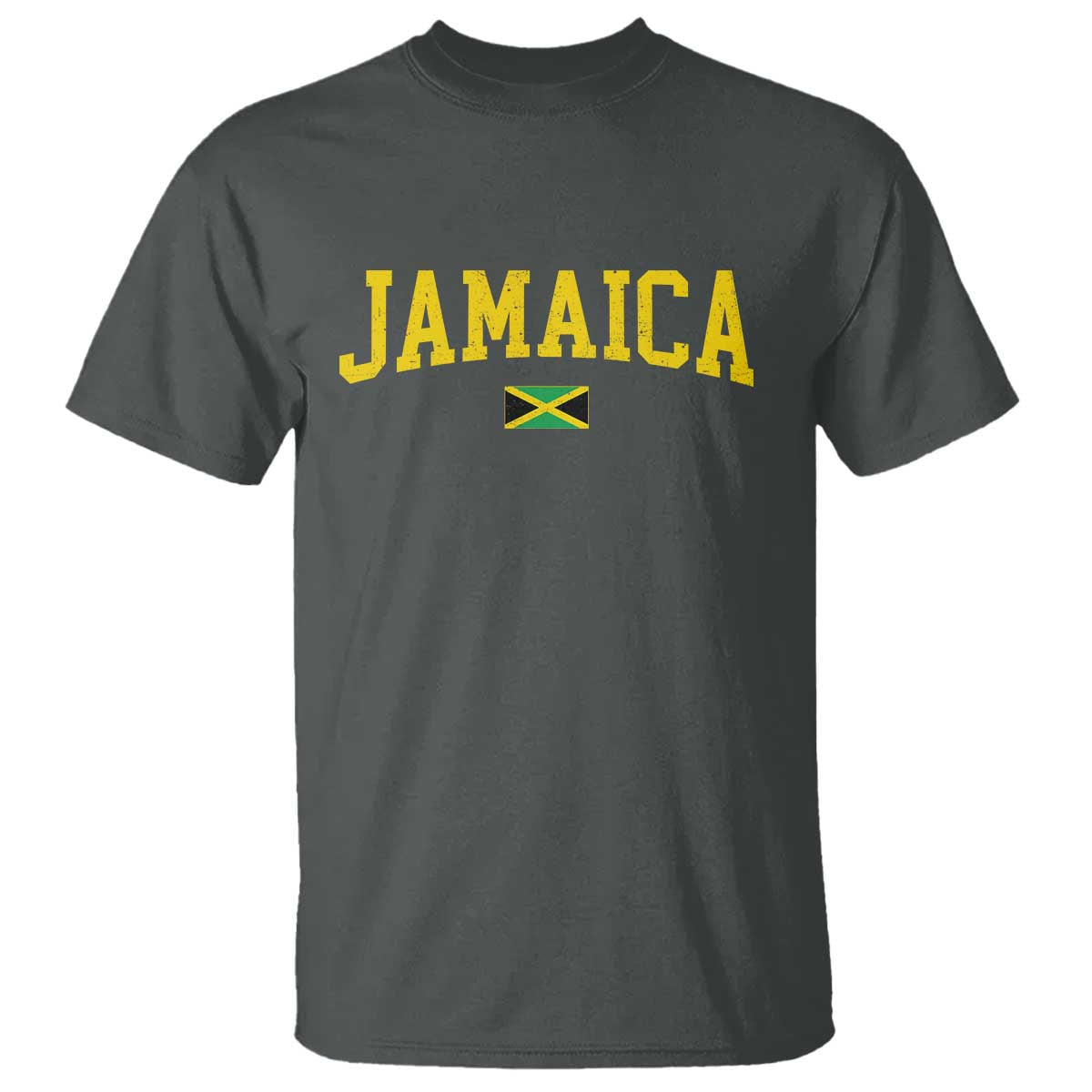 Vintage Jamaica T Shirt Retro Jamaican Flag National Pride Vacation TS10 Dark Heather Print Your Wear