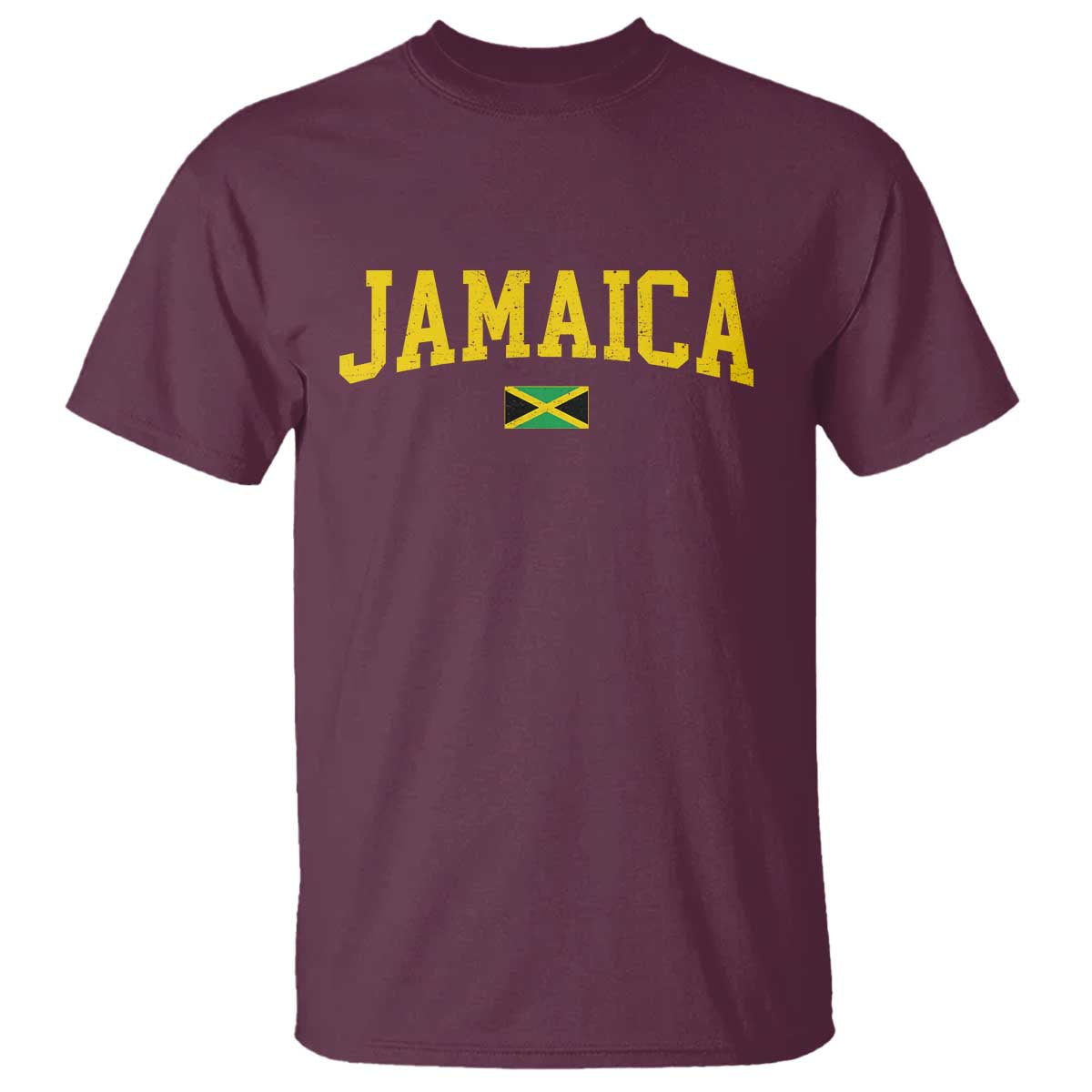 Vintage Jamaica T Shirt Retro Jamaican Flag National Pride Vacation TS10 Maroon Print Your Wear