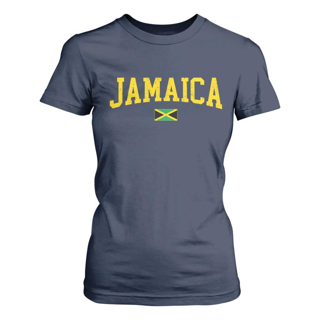 Vintage Jamaica T Shirt For Women Retro Jamaican Flag National Pride Vacation TS10 Navy Print Your Wear