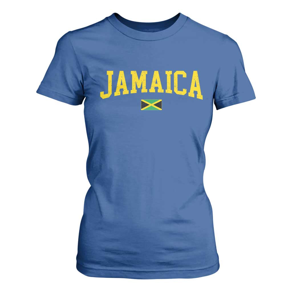 Vintage Jamaica T Shirt For Women Retro Jamaican Flag National Pride Vacation TS10 Royal Blue Print Your Wear