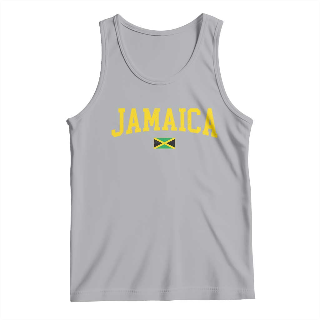 Vintage Jamaica Tank Top Retro Jamaican Flag National Pride Vacation TS10 Athletic Heather Print Your Wear