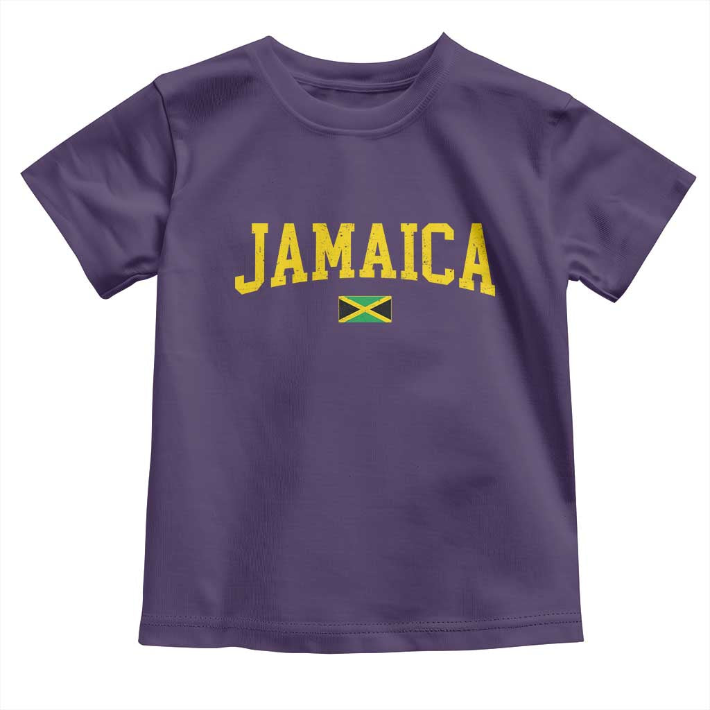 Vintage Jamaica Toddler T Shirt Retro Jamaican Flag National Pride Vacation TS10 Purple Print Your Wear