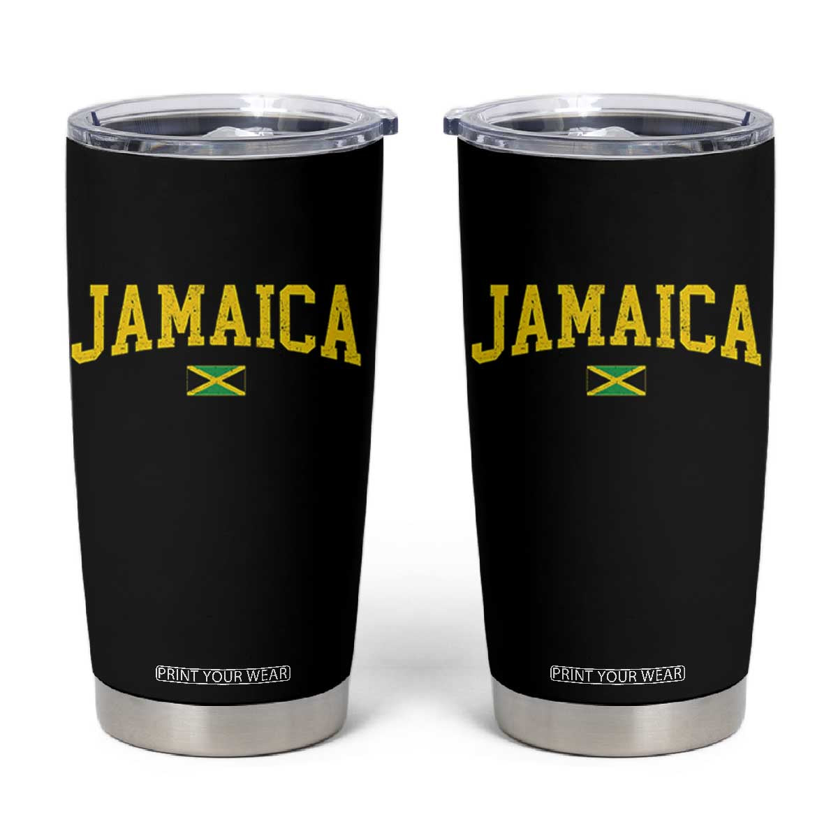 Vintage Jamaica Tumbler Cup Retro Jamaican Flag National Pride Vacation TS10 Black Print Your Wear