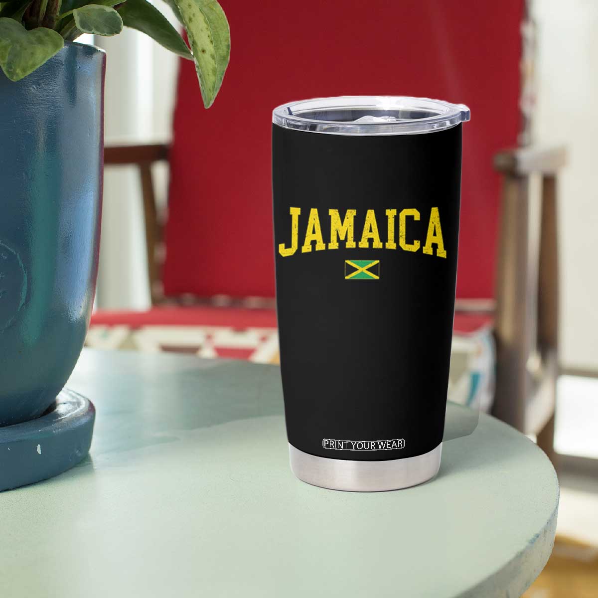 Vintage Jamaica Tumbler Cup Retro Jamaican Flag National Pride Vacation TS10 Print Your Wear