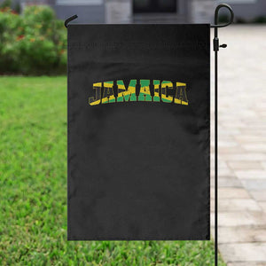 Jamaican Pride Garden Flag Retro Jamaica Flag Distressed Varsity Lettering Style TS10 Print Your Wear