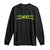Jamaican Pride Long Sleeve Shirt Retro Jamaica Flag Distressed Varsity Lettering Style TS10 Black Print Your Wear