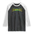 Jamaican Pride Raglan Shirt Retro Jamaica Flag Distressed Varsity Lettering Style TS10 Black White Print Your Wear