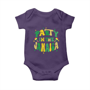 Party in The Jamaica Baby Onesie Funny Jamaican Independence Day TS10 Purple Print Your Wear