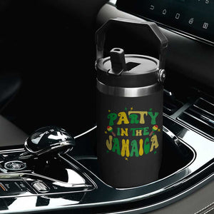 Party in The Jamaica Flip Straw Tumbler Funny Jamaican Independence Day TS10 Print Your Wear