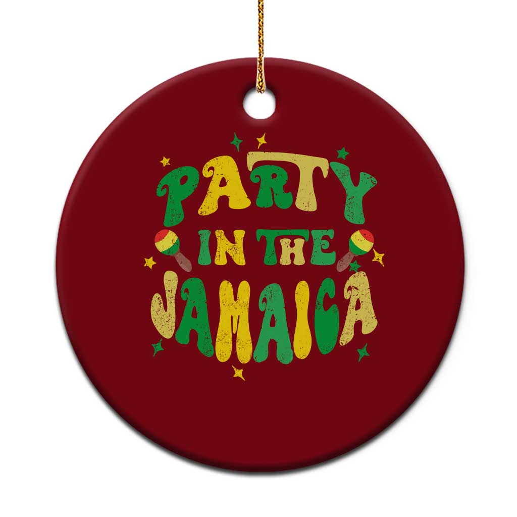 Party in The Jamaica Ceramic Ornament Funny Jamaican Independence Day TS10 1pc Red Print Your Wear