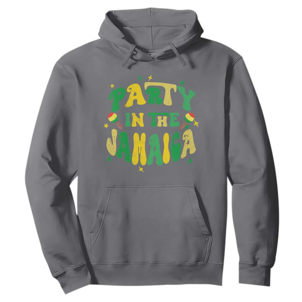 Party in The Jamaica Hoodie Funny Jamaican Independence Day TS10 Charcoal Print Your Wear