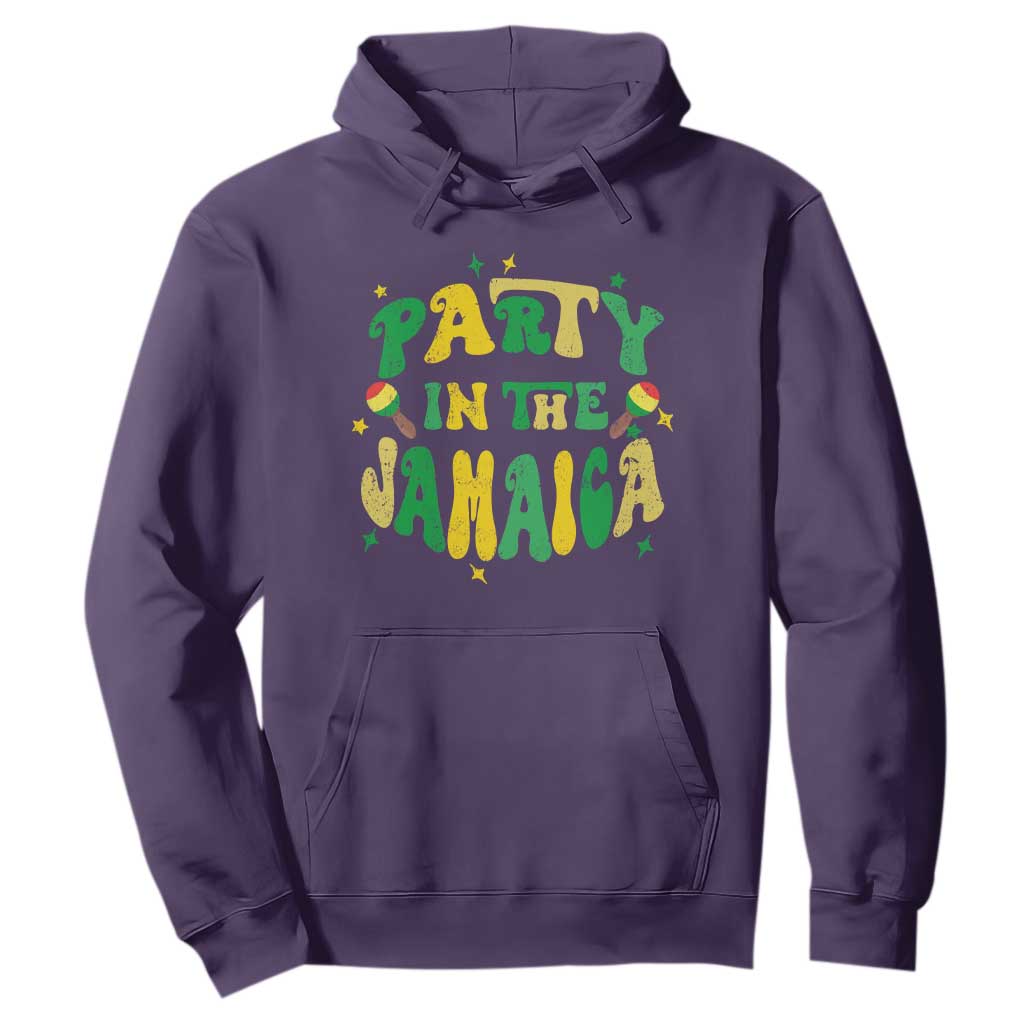 Party in The Jamaica Hoodie Funny Jamaican Independence Day TS10 Purple Print Your Wear