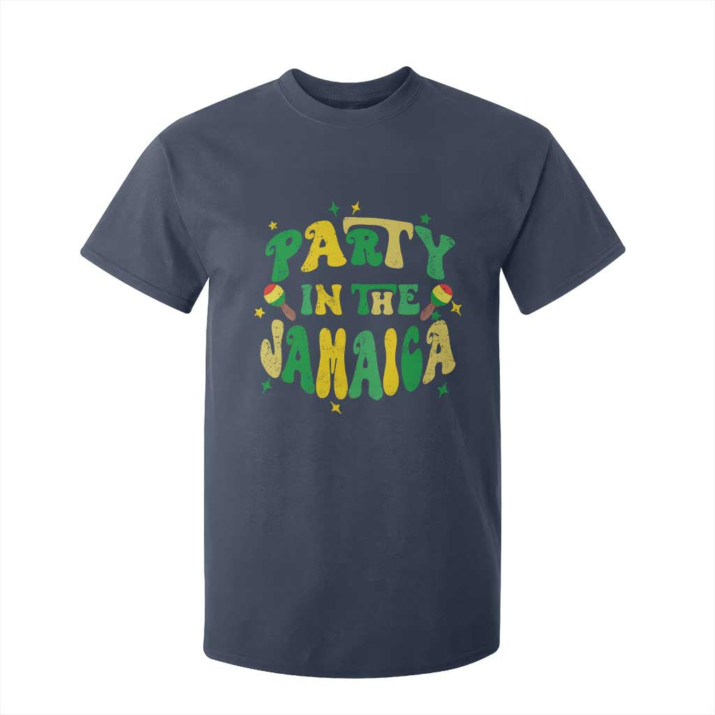 Party in The Jamaica T Shirt For Kid Funny Jamaican Independence Day TS10 Navy Print Your Wear
