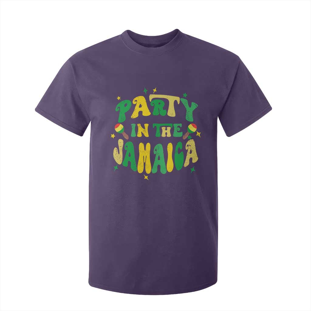 Party in The Jamaica T Shirt For Kid Funny Jamaican Independence Day TS10 Purple Print Your Wear