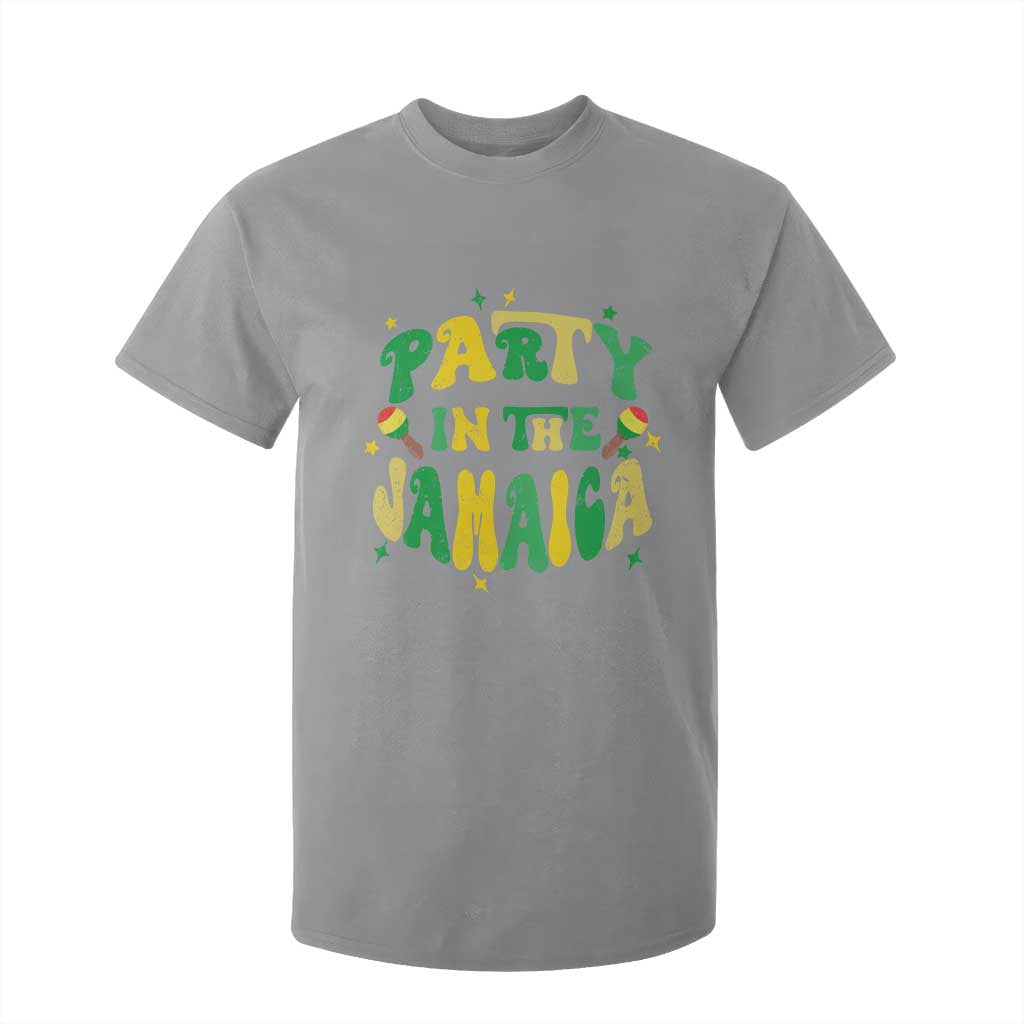 Party in The Jamaica T Shirt For Kid Funny Jamaican Independence Day TS10 Sport Gray Print Your Wear
