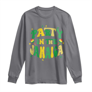 Party in The Jamaica Long Sleeve Shirt Funny Jamaican Independence Day TS10 Charcoal Print Your Wear
