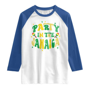 Party in The Jamaica Raglan Shirt Funny Jamaican Independence Day TS10 White Royal Print Your Wear