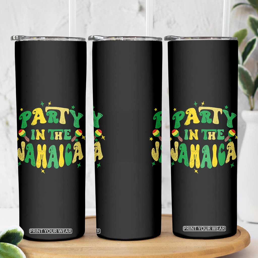 Party in The Jamaica Skinny Tumbler Funny Jamaican Independence Day TS10 Print Your Wear