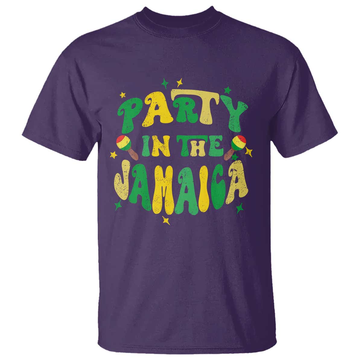 Party in The Jamaica T Shirt Funny Jamaican Independence Day TS10 Purple Print Your Wear