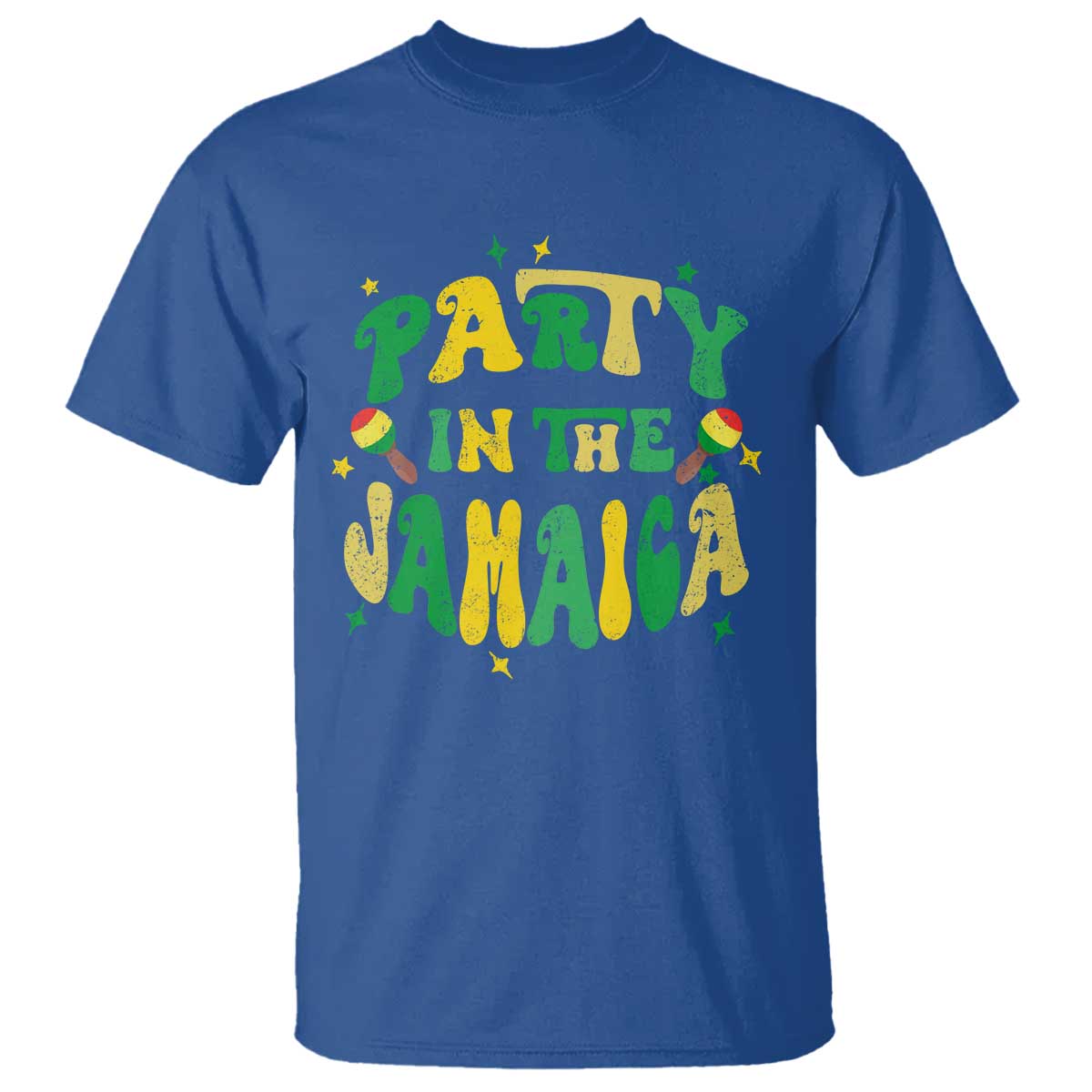 Party in The Jamaica T Shirt Funny Jamaican Independence Day TS10 Royal Blue Print Your Wear
