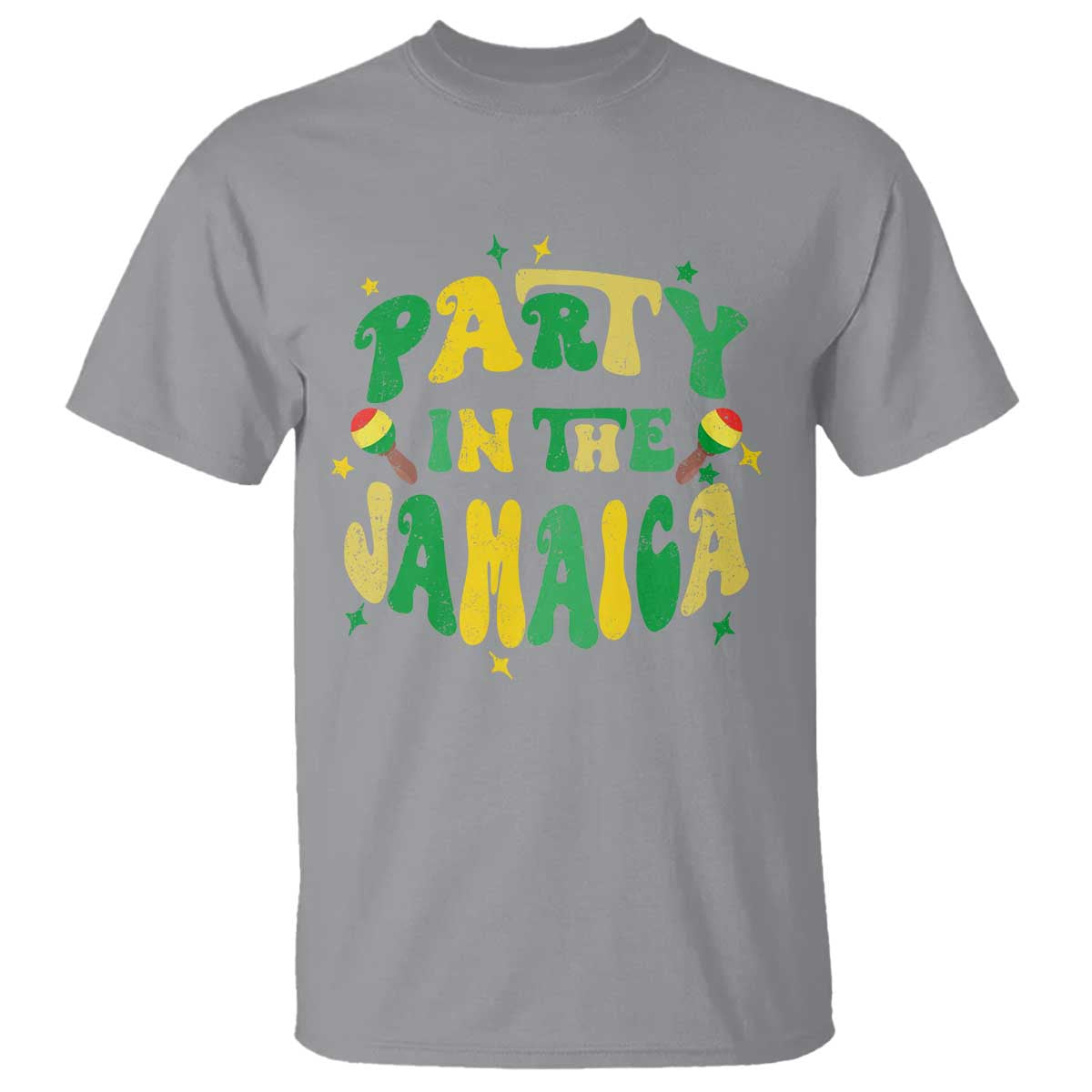 Party in The Jamaica T Shirt Funny Jamaican Independence Day TS10 Sport Gray Print Your Wear