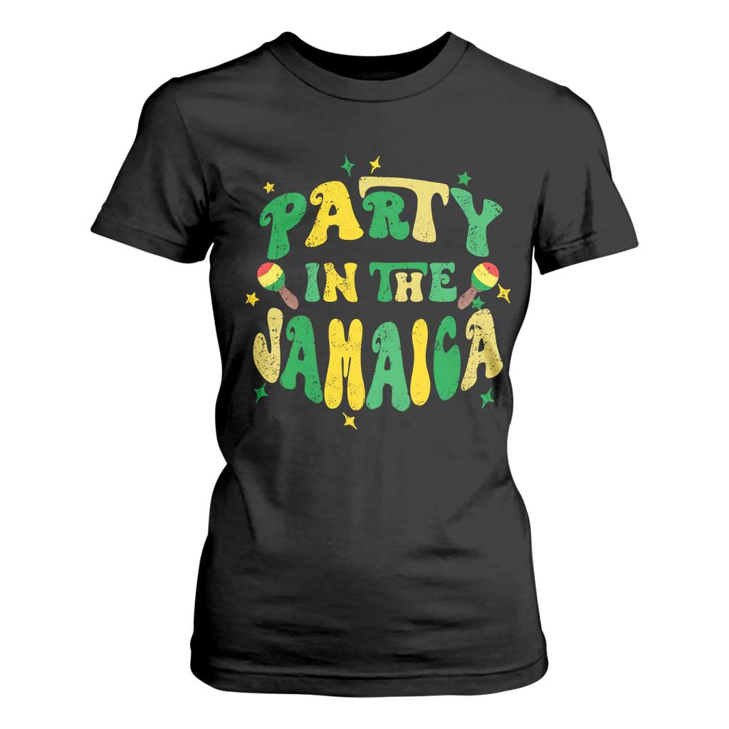 Party in The Jamaica T Shirt For Women Funny Jamaican Independence Day TS10 Black Print Your Wear
