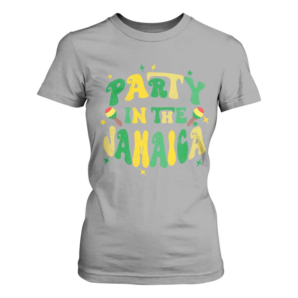 Party in The Jamaica T Shirt For Women Funny Jamaican Independence Day TS10 Sport Gray Print Your Wear