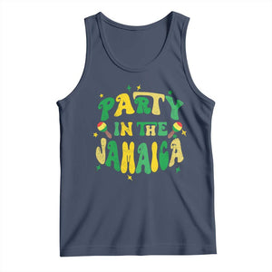 Party in The Jamaica Tank Top Funny Jamaican Independence Day TS10 Navy Print Your Wear