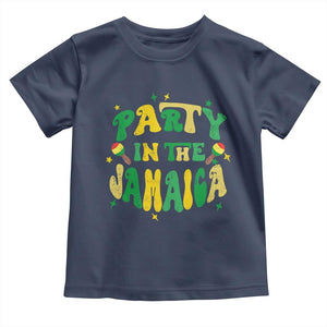 Party in The Jamaica Toddler T Shirt Funny Jamaican Independence Day TS10 Navy Print Your Wear