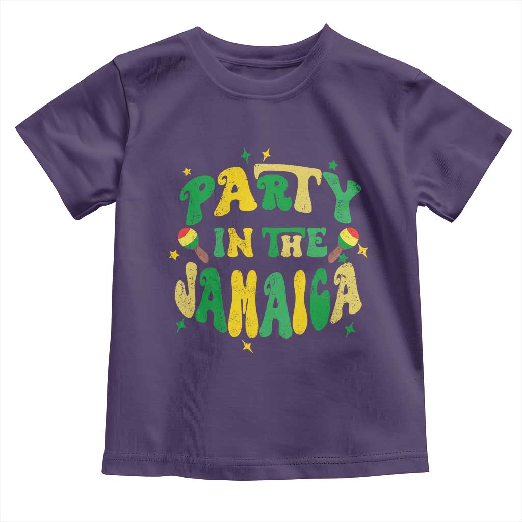 Party in The Jamaica Toddler T Shirt Funny Jamaican Independence Day TS10 Purple Print Your Wear