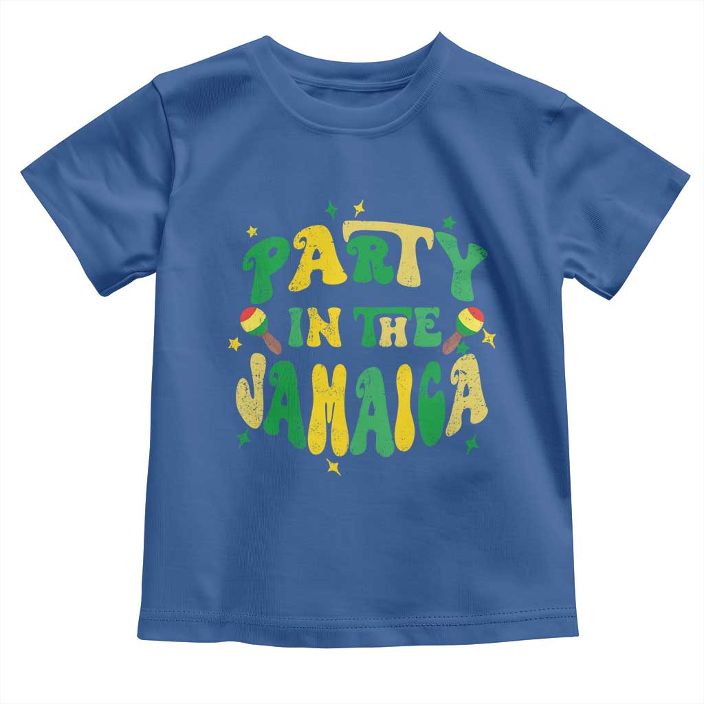 Party in The Jamaica Toddler T Shirt Funny Jamaican Independence Day TS10 Royal Blue Print Your Wear