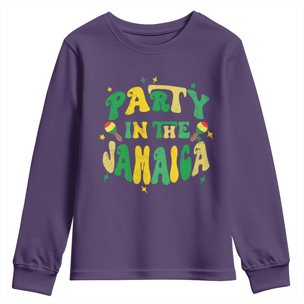 Party in The Jamaica Youth Sweatshirt Funny Jamaican Independence Day TS10 Purple Print Your Wear