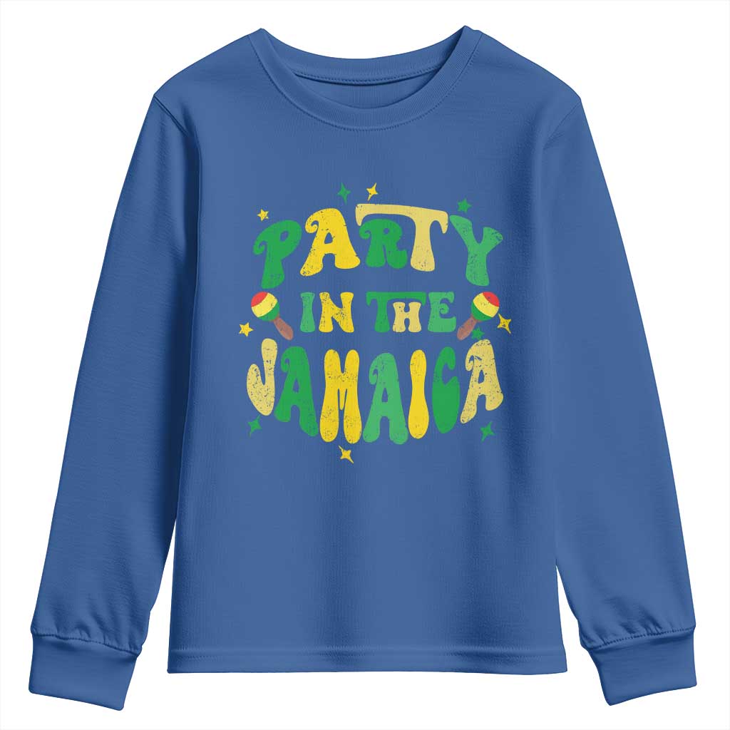 Party in The Jamaica Youth Sweatshirt Funny Jamaican Independence Day TS10 Royal Blue Print Your Wear