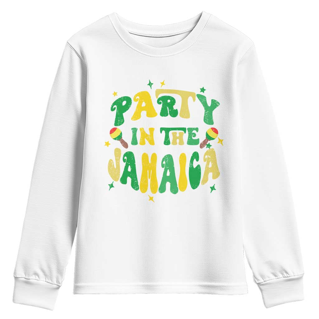 Party in The Jamaica Youth Sweatshirt Funny Jamaican Independence Day TS10 White Print Your Wear