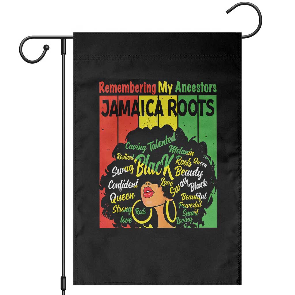 Proud Jamaican Afro Black Woman Garden Flag Remembering My Ancestors Jamaica Pride TS10 Black Print Your Wear