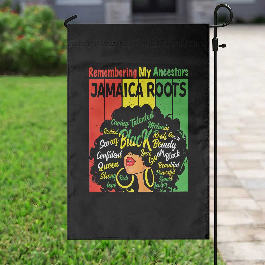 Proud Jamaican Afro Black Woman Garden Flag Remembering My Ancestors Jamaica Pride TS10 Print Your Wear