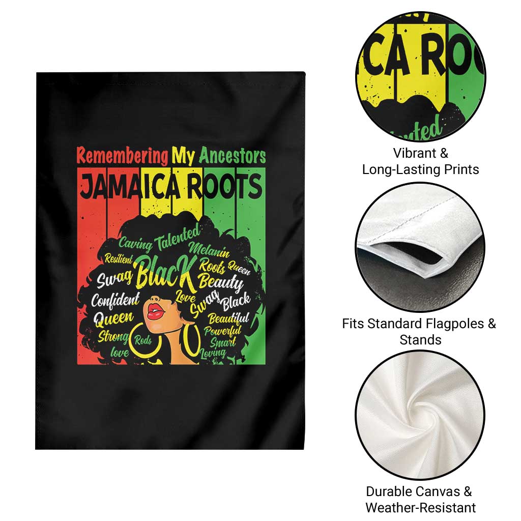 Proud Jamaican Afro Black Woman Garden Flag Remembering My Ancestors Jamaica Pride TS10 Print Your Wear