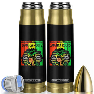 Proud Jamaican Afro Black Woman Bullet Tumbler Remembering My Ancestors Jamaica Pride TS10 Black Print Your Wear