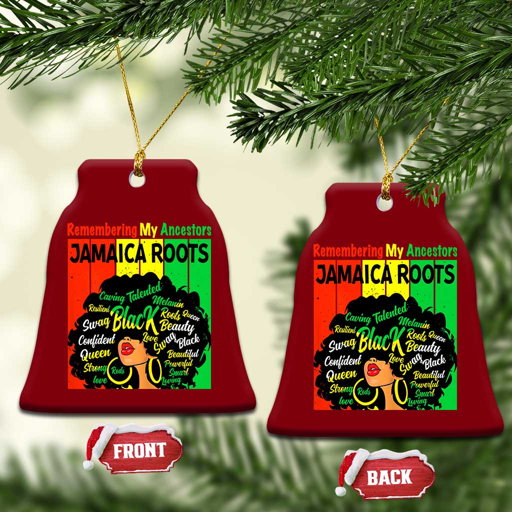 Proud Jamaican Afro Black Woman Ceramic Ornament Remembering My Ancestors Jamaica Pride TS10 Print Your Wear