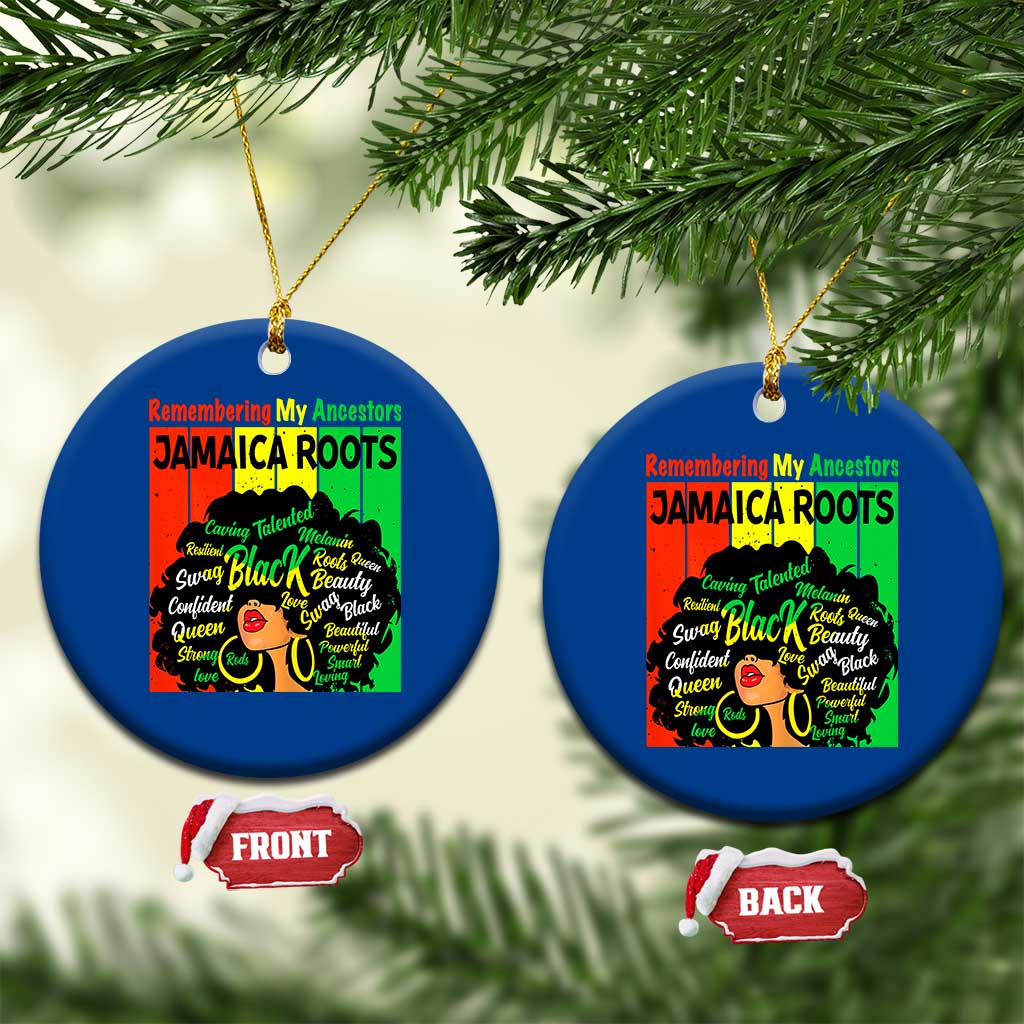 Proud Jamaican Afro Black Woman Ceramic Ornament Remembering My Ancestors Jamaica Pride TS10 1pc Blue Print Your Wear